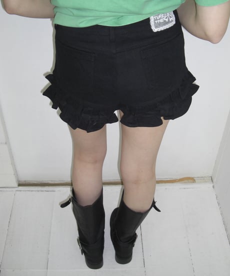 Ruffle Knit Shorts（Black）