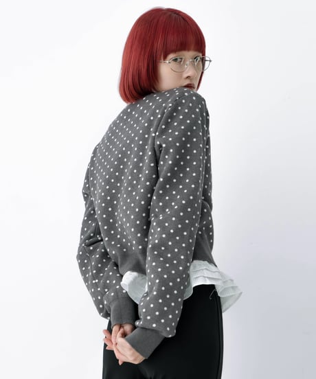pin dot knit cardigan