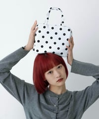polka dot 2way bag (white)