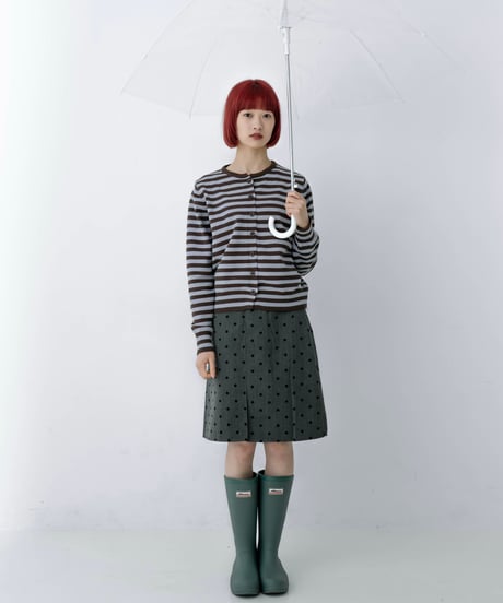 border pattern cardigan