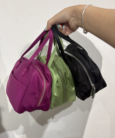 Puffy mini boston bag (Green)