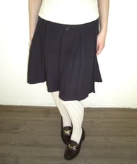 Button Pleated Mini Skirt