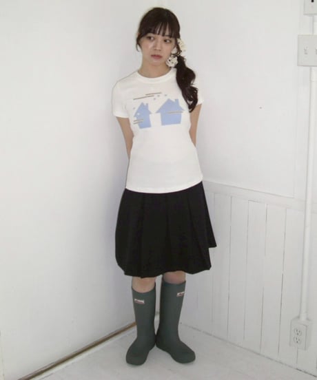 Button Pleated Mini Skirt