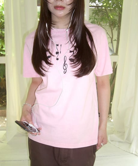 Music Note Print T（Pink）