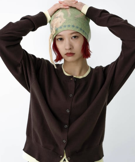 mock layered cardigan