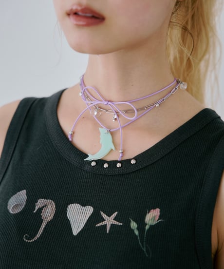 Dreaming Dolphin Necklace Set（Purple）