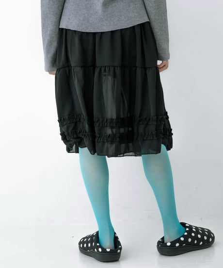 sheer tiered skirt