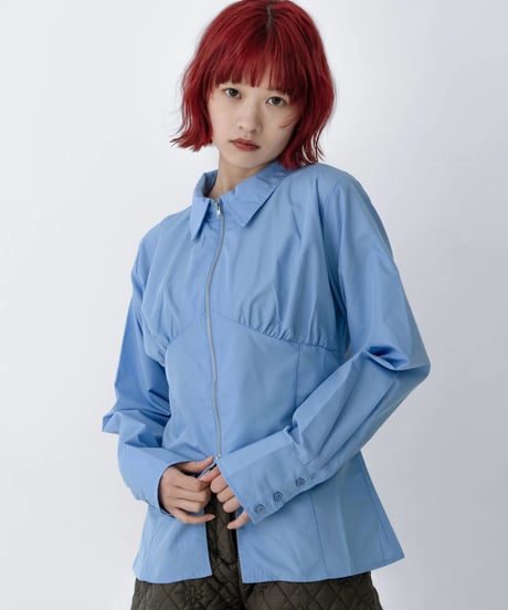 front zip long sleeve shirt