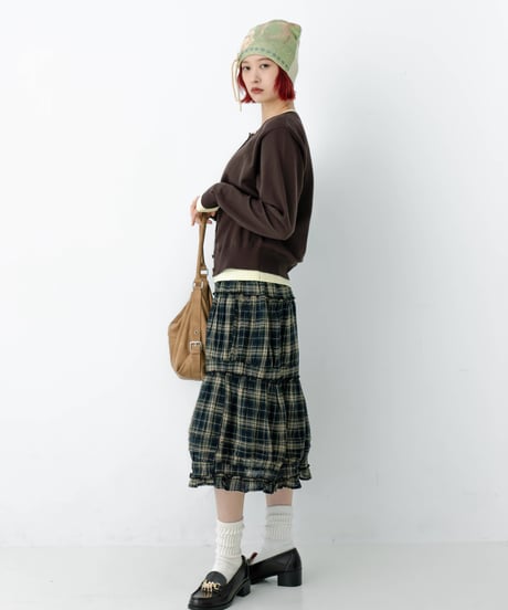 mock layered cardigan
