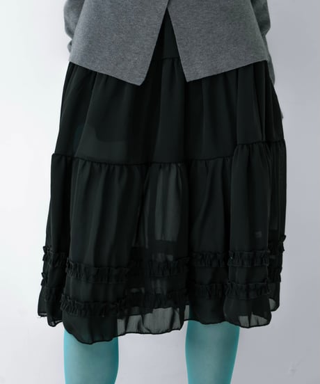sheer tiered skirt