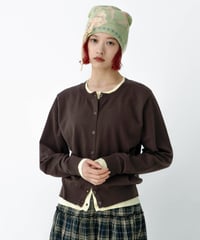 mock layered cardigan