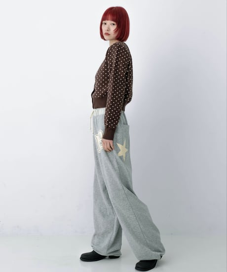 number print sweat pants