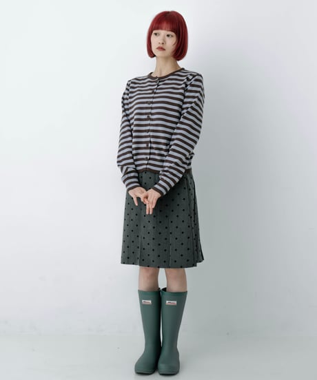border pattern cardigan