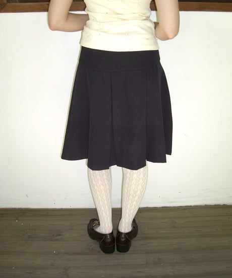 Button Pleated Mini Skirt