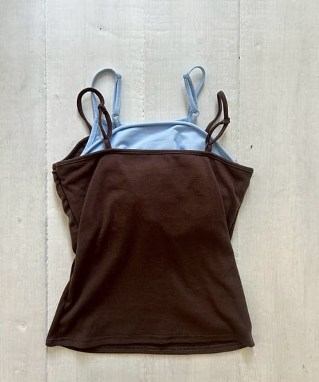 Layered Ribbed Button Cami