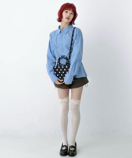 front zip long sleeve shirt