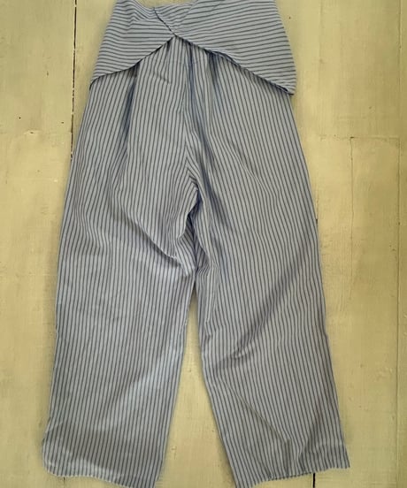 Wrap Waist Pants (stripe)