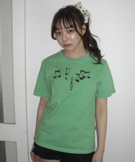 Music Note Print T（Green）