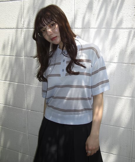 Border Knit Polo Shirt
