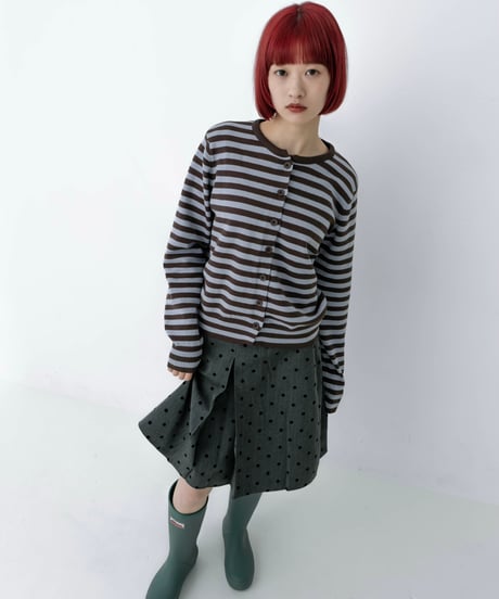 border pattern cardigan