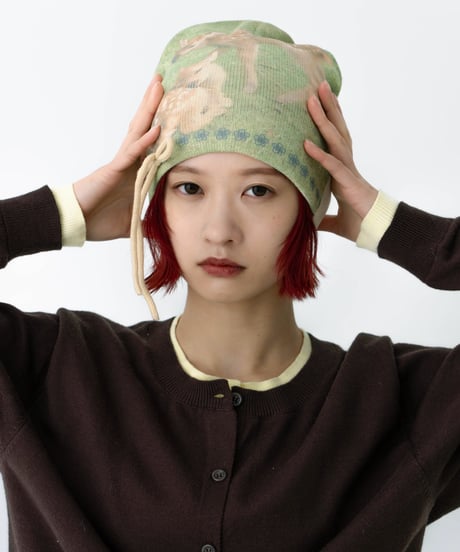 bambi print 2way beanie