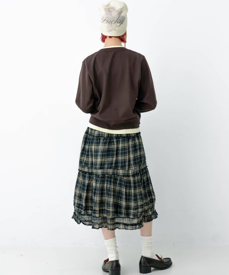mock layered cardigan