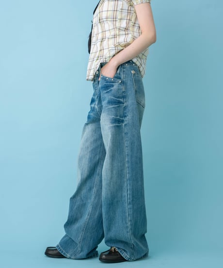 Studded Wide Leg Jeans