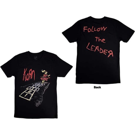 【公式新品】 KORN - FOLLOW THE LEADER HOPSCOTCH (Back Print) kornTシャ コーンTシャツ