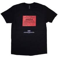 【公式新品】 OASIS - DEFINITELY MAYBE TICKET STUB BLACK オアシスTシャツ