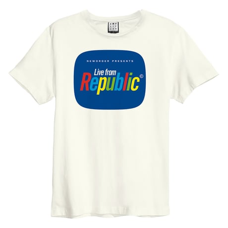 【公式新品 / AMPLIFIED】 NEW ORDER - LIVE FROM REPUBLIC VINTAGE WHITE ニューオーダー Tシャツ
