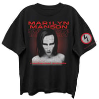 【公式新品/GIANT VINTAGE】MARILYN MANSON - MECHANICAL ANIMAL FRT/SLV LIMO BLACK ENZYME WASH マリリンマンソンTシャツ