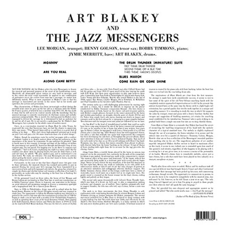 【JAZZ名盤 / 輸入新品レコード】ART BLAKEY & THE JAZZ MESSENGERS - MORNIN’ アートブレイキー レコード モーニン