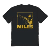 【公式新品 / 廃番】 MILES DAVIS - MILES ON HORN BLACK マイルスデイビス Tシャツ GILDAN HEAVY COTTON