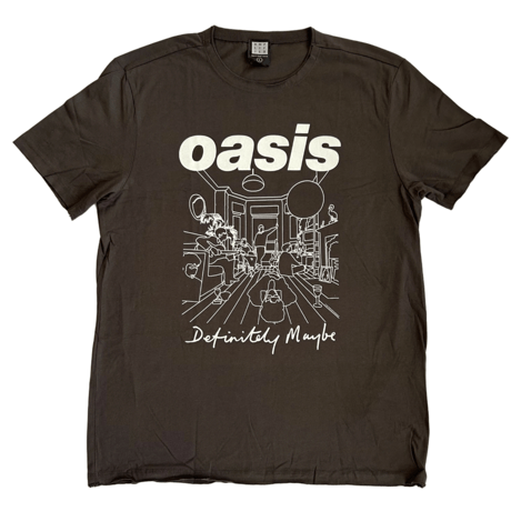 【公式新品 / AMPLIFIED】OASIS - DEFINITELY MAYBE CHARCOAL オアシス Tシャツ