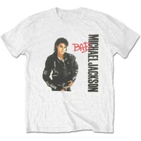 【公式新品】 MICHAEL JACKSON - BAD WHITE マイケルジャクソンTシャツ
