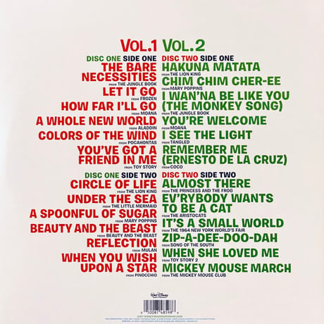 【輸入新品レコード】DISNEY ULTIMATE HITS VOL.1＆2 ディズニーレコード