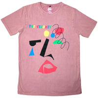 【公式新品】THE STROKES - ABSTRACT FACE KASHMIE RED ザストロークスTシャツ