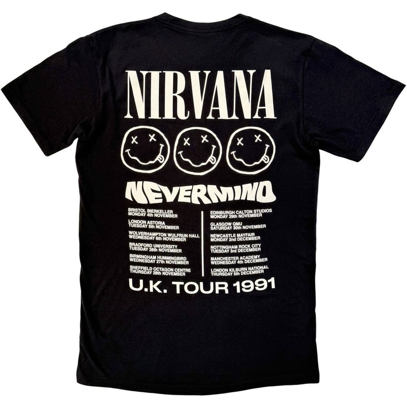 公式新品】 NIRVANA - TOUR'91 BLACK (Back Print) PRE