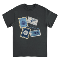 【公式新品】 PAN AM POSTAGE STAMPS MONTAGE BLACK パンナム Tシャツ GILDAN HEAVY COTTON