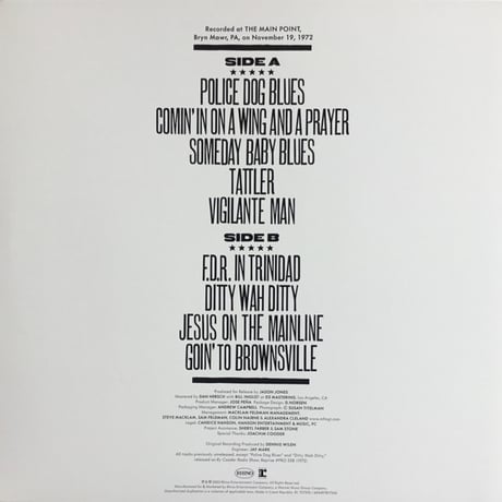 【輸入新品レコード】 RY COODER - LIVE AT THE MAIN POINT 1972 (RSD2025) ライクーダーレコード