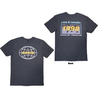 【公式新品】OASIS - 1998 WORLD TOUR USA/CANADA NAVY BLUE (Back Print) オアシスTシャツ