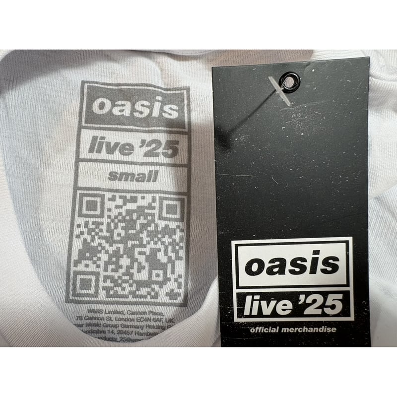公式新品】OASIS - STENCIL LOGO WHITE (Ex-Tour) オアシス