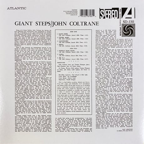 【JAZZ名盤 / 輸入新品レコード】JOHN COLTRANE - GIANT STEPS ジョンコルトレーン レコード 名盤 ジャイアントステップ