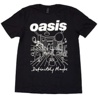 【公式新品】OASIS - DEFINITELY MAYBE LINE DRAWING BLACK オアシスTシャツ