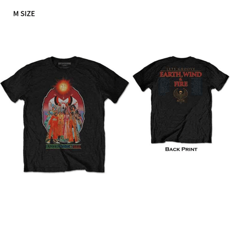 【公式新品】　EARTH WIND & FIRE - LET'S GROOVE (Back Print) ew&f tシャツ