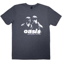 【公式新品】OASIS - DEFINITELY MAYBE PHOTO STENCIL NAVY BLUE オアシスTシャツ
