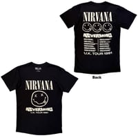 【公式新品】 NIRVANA - TOUR'91 BLACK (Back Print) PREMIUM CARBON ニルヴァーナ tシャツ