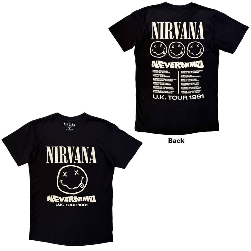公式新品】 NIRVANA - TOUR'91 BLACK (Back Print) PRE