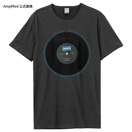 【公式新品 / AMPLIFIED】OASIS - LIVE FOREVER LYRICS CHARCOAL オアシス Tシャツ