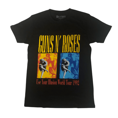 【公式新品】GUNS N' ROSES - USE YOUR ILLUSION TOUR (Back Print) ガンズアンドローゼズTシャツ